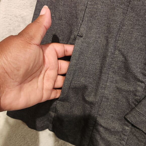 J. Jill Womens Gray Rayon Blend One Button Stretch Jacket Blazer Size S Petite - Picture 5 of 10